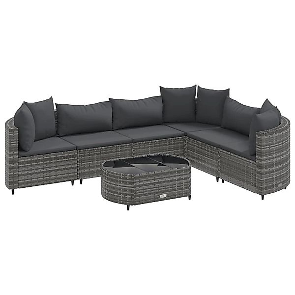 vidaXL Gartenlounge-Set 7-tlg. Garten-Sofagarnitur mit Kissen günstig online kaufen