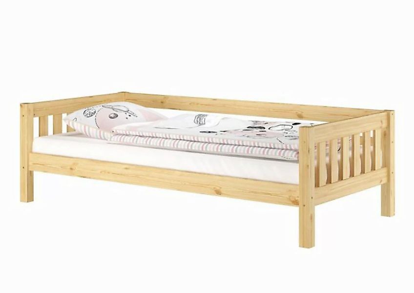 ERST-HOLZ Bett Gemütliches Kinderbett mit dreiseitiger Sicherung 90x200 cm günstig online kaufen