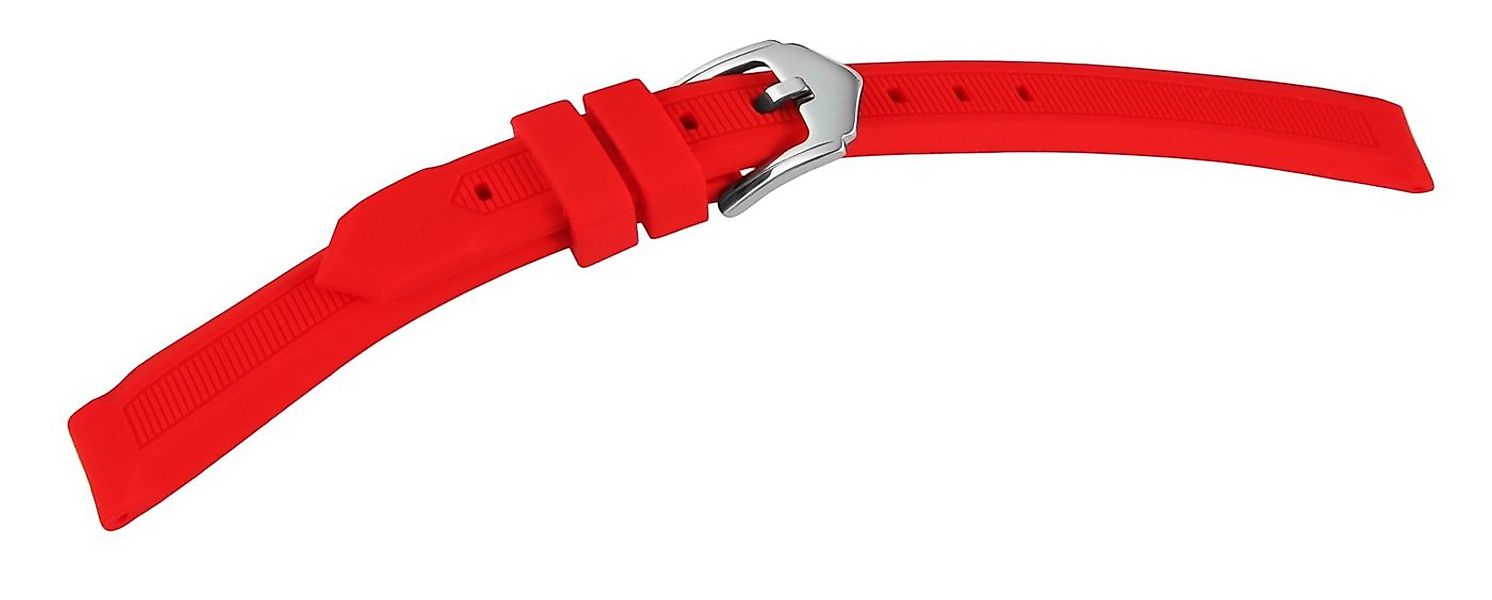Engelhardt Uhrenarmband MB0081 Silikon-Uhrenarmband, rot, Dornschließe, 12 günstig online kaufen