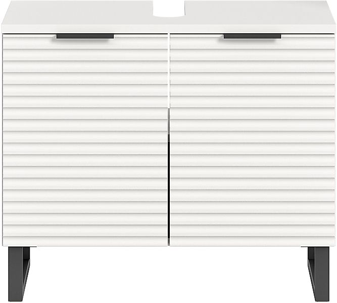 welltime Waschbeckenunterschrank "Litica, Breite 70 cm, inkl. Siphonausschn günstig online kaufen