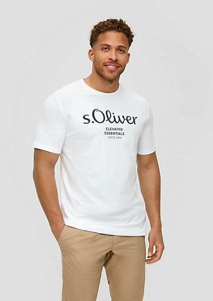 s.Oliver Kurzarmshirt T-Shirt aus Baumwolle mit Logo-Print Artwork günstig online kaufen