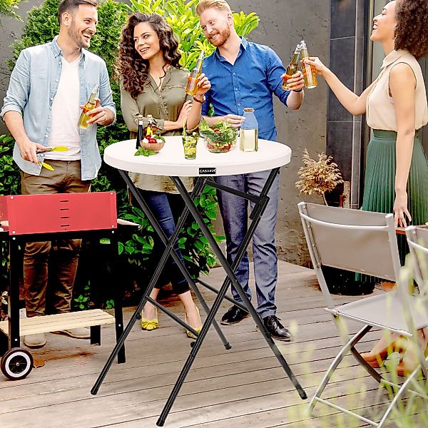 Casaria Stehtisch (1-St), Ø72x110cm klappbar rund günstig online kaufen