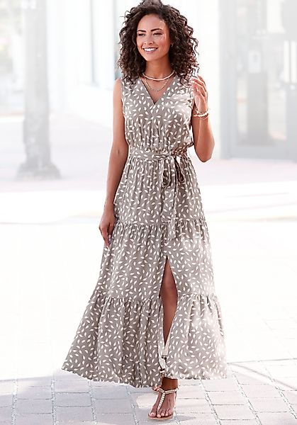 Vivance Maxikleid (mit Bindegürtel) und Alloverdruck, günstig online kaufen