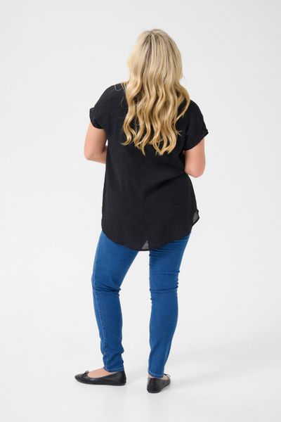 KAFFE Curve Kurzarmbluse Kurzarm-Bluse KCalia Große günstig online kaufen