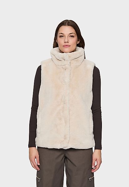 COVERED Fellimitatweste L70046CO Stehkragen, Eingriffstaschen, schließbar günstig online kaufen