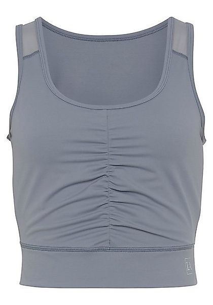 LASCANA ACTIVE Crop-Top mit Raffung und Mesheinsätze günstig online kaufen