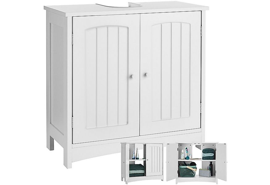 tectake Waschbeckenunterschrank Badezimmerschrank Jasper, 2 Fächer, Belastb günstig online kaufen