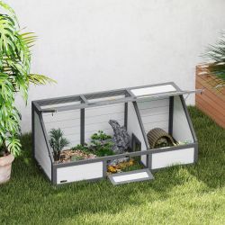 PawHut Kleintierstall Schildkrötenhaus aus Holz, Schildkrötengehege günstig online kaufen
