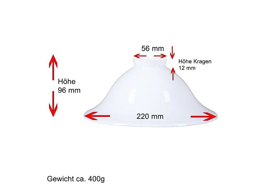Home4Living Lampenschirm Pendelglasschirm Weiß Beige Ø 220mm Lampenglas Ers günstig online kaufen