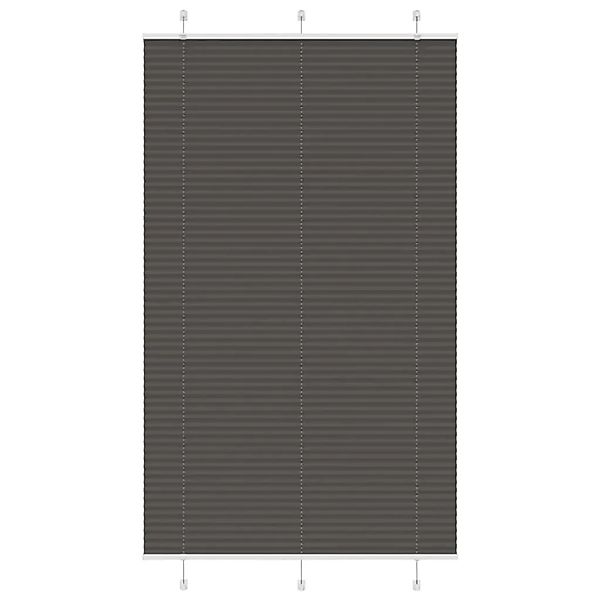 vidaXL Plissee Schwarz 115x200 cm Stoffbreite 114,4 cm Polyester 4015163 günstig online kaufen
