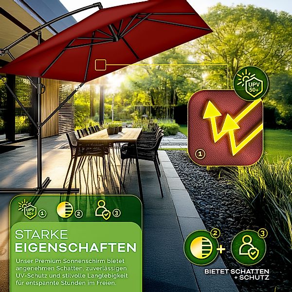tillvex Sonnenschirm tillvex® Sonnenschirm eckig 235 günstig online kaufen
