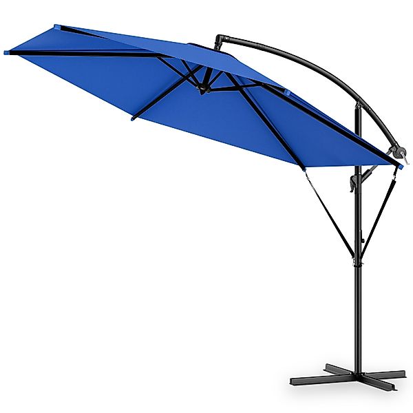 Ampelschirm Rot Ø330cm Alu UV 50+ & Fußkreuz günstig online kaufen