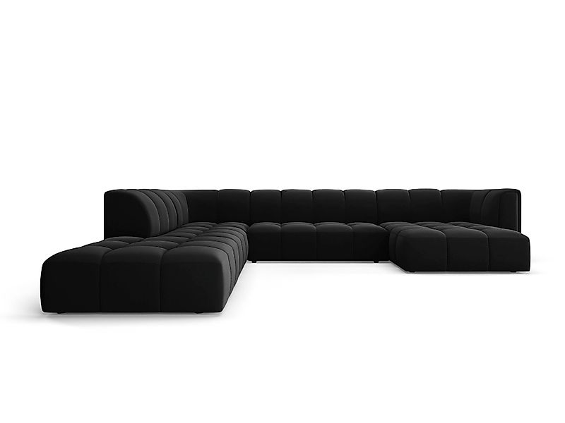 Milo Casa | Panorama-Ecksofa Francesca Samt links 7-Sitzer günstig online kaufen