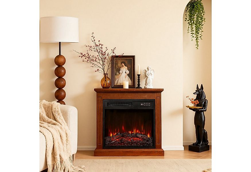 HOMAVO Elektrokamin mit Schrank, 18''/23'' Elektrokamin mit Heizung, 3D-Fla günstig online kaufen