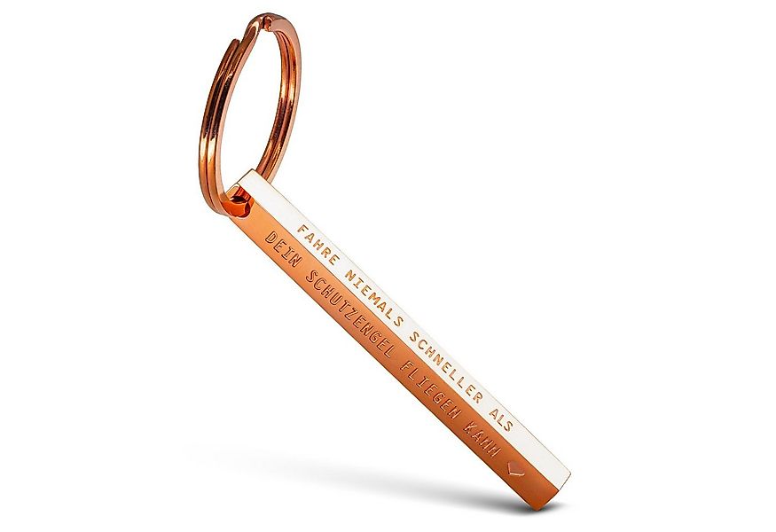 FABACH Schlüsselanhänger Cuboid aus Edelstahl - Fahre nie schneller als dei günstig online kaufen