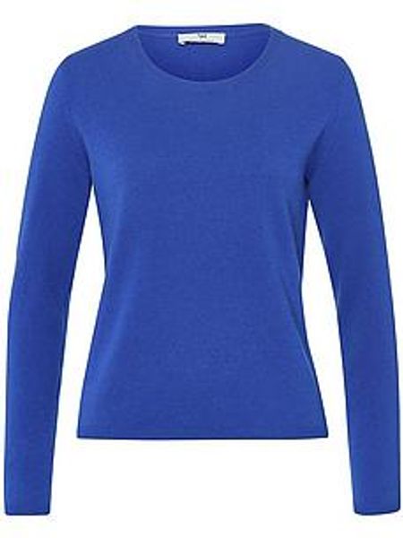 Rundhals-Pullover aus 100% Premium-Kaschmir Peter Hahn Cashmere blau günstig online kaufen