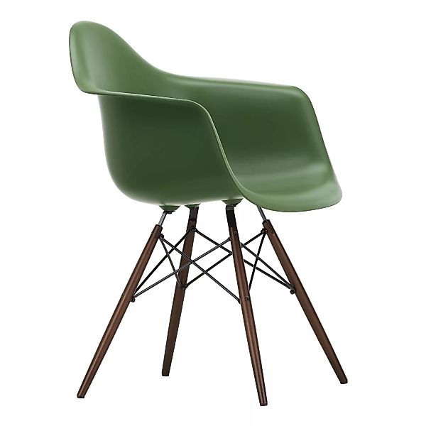 Vitra - Eames Plastic Armchair DAW Gestell Ahorn dunkel - forest/Sitzschale günstig online kaufen