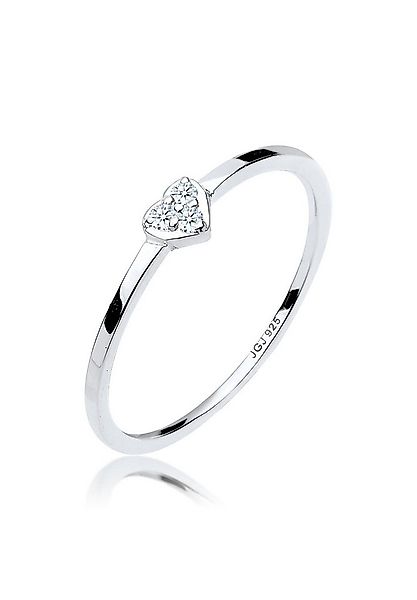 Elli DIAMONDS Verlobungsring Herz Symbol Diamant 0.04 ct. 925 Silber günstig online kaufen