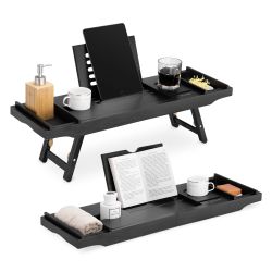 Navaris Badewannenablage Badewannenablage ausziehbar mit Buch- günstig online kaufen