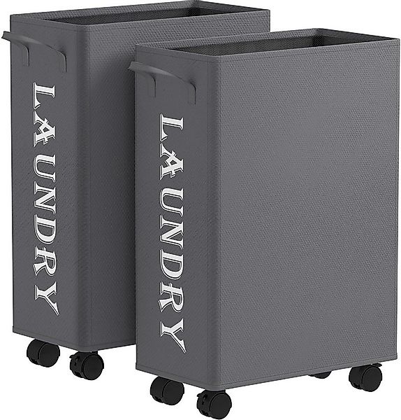 Lifewit Wäschekorb Rollbarer Wäschekorb 50L / 75L Faltbar mit Deckel & Grif günstig online kaufen