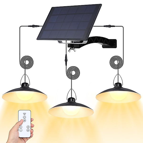 MUPOO Pendelleuchte Solar Hängelampen für Außen,Solar günstig online kaufen