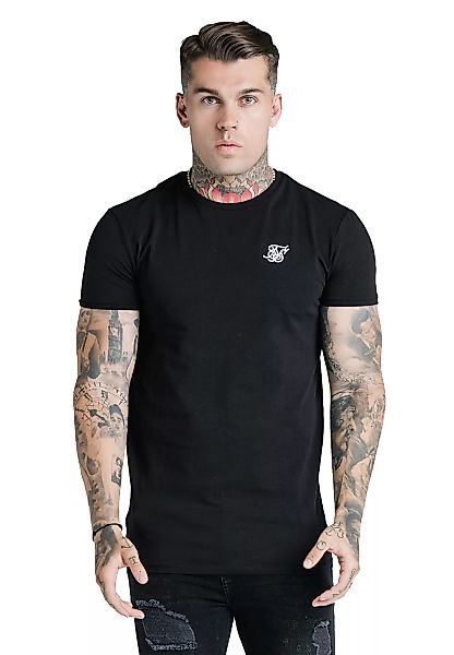SikSilk T-Shirt Herren STRAIGHT HEM GYM TEE  SS-18056 Black günstig online kaufen