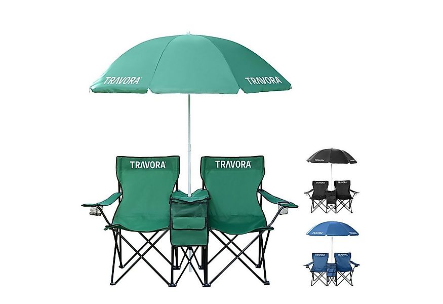 MOVAN Campingstuhl 2er Partner Anglerstuhl Campingstuhl mit Sonnenschirm un günstig online kaufen