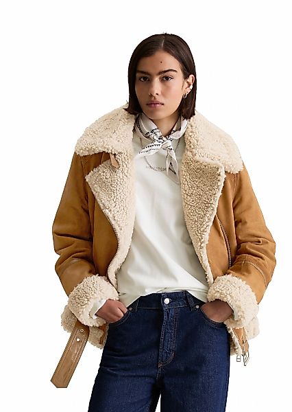 Marc OPolo DENIM Lederjacke "mit Teddyplüsch" günstig online kaufen