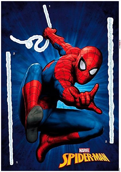 Komar Wandtattoo Spider-Man - Größe 50 x 70 cm (3 St), Künstler: Marvel, se günstig online kaufen