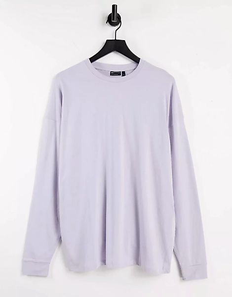 ASOS DESIGN – Langärmliges Oversize-Shirt in Flieder-Lila günstig online kaufen