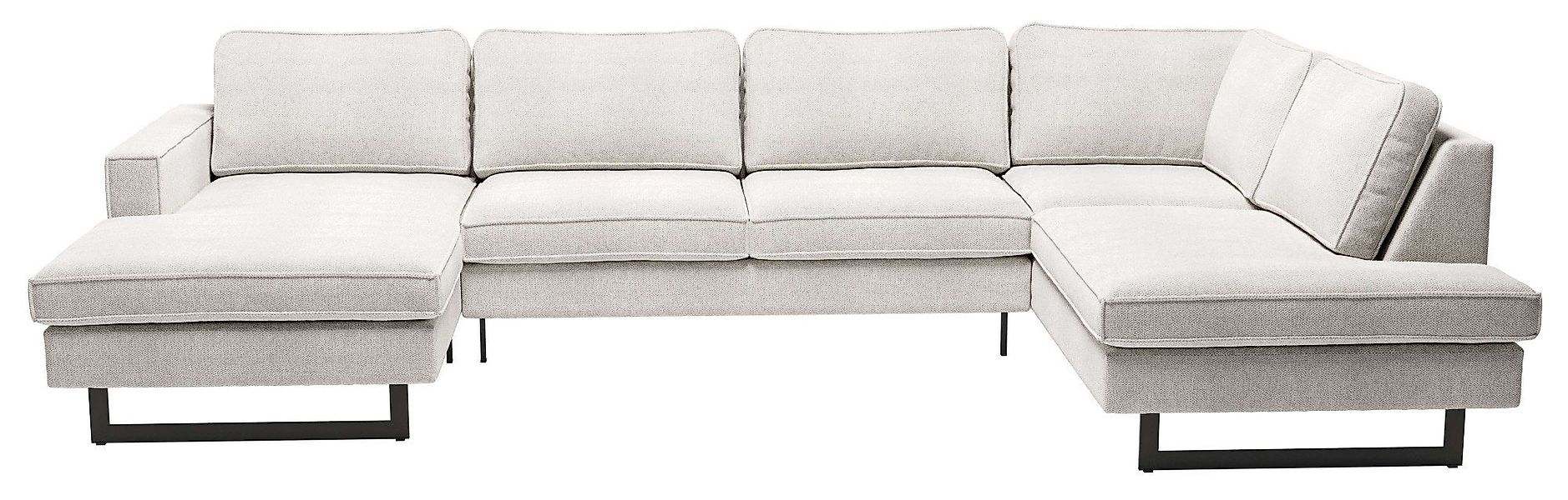 Home affaire Wohnlandschaft "Pinto, 350 cm, U-Form, XXL, mit Ottomanen" Cor günstig online kaufen