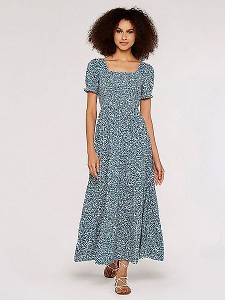 Apricot Maxikleid Vintage Ditsy Milkmaid Maxi Dress, mit Smokdetails günstig online kaufen
