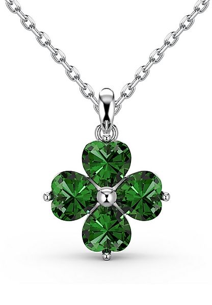 BRELLATO Kette mit Anhänger Funkelndes Vierblättriges Kleeblatt mit Herz-Kr günstig online kaufen