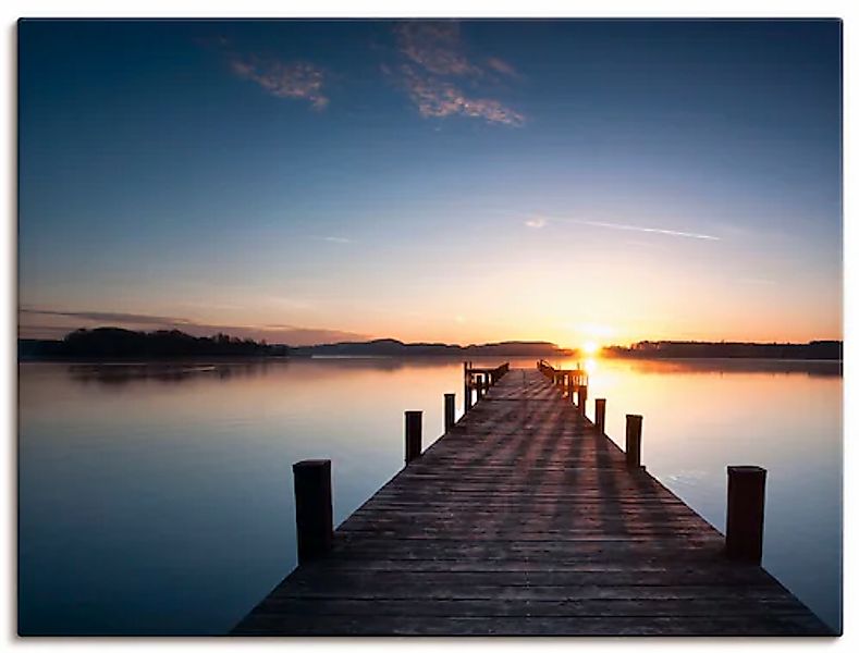 Artland Leinwandbild »Sonnenstrahlen - Sonnenuntergang« Gewässer 1 Stk. tlg günstig online kaufen