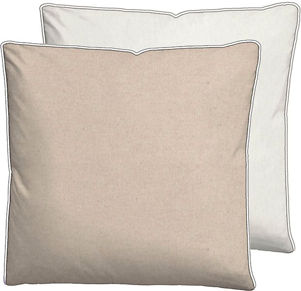 Biberna Kissenbezug "Hermal Flanell mit Reißverschluss, Melange-Optik, Wend günstig online kaufen