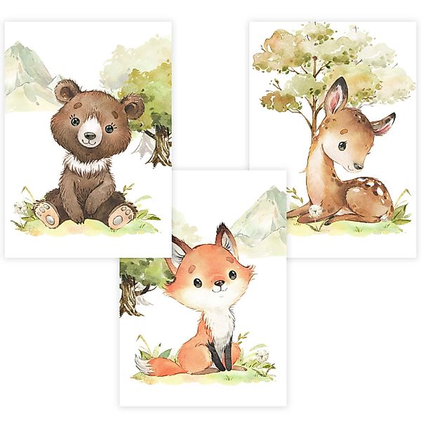 WANDKIND Poster Kinderzimmer Poster 3er Set günstig online kaufen