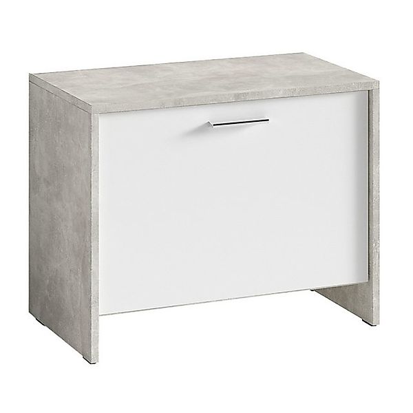 riess-ambiente Schuhschrank BENNO 60cm weiß-grau – Schuhkipper in Beton-Opt günstig online kaufen