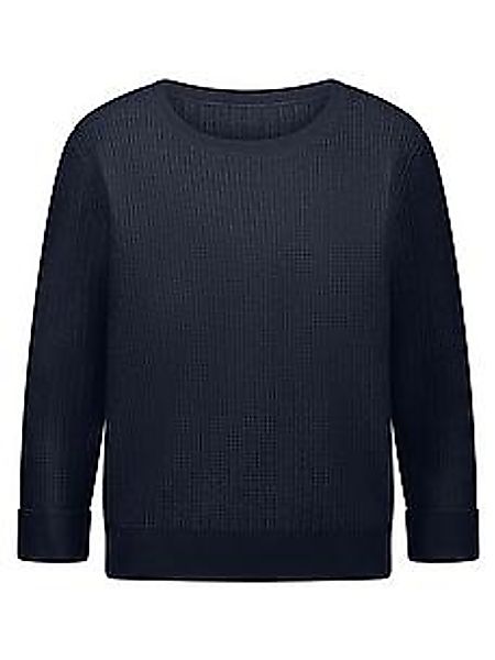 Rundhals-Pullover aus 100% Kaschmir Peter Hahn blau günstig online kaufen