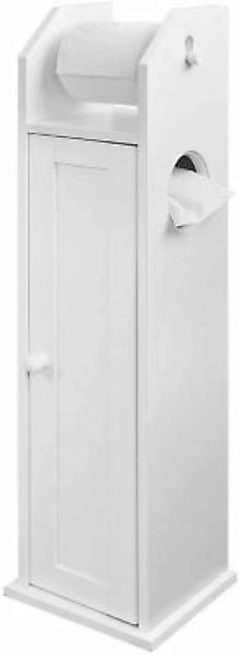 SoBuy® Toilettenrollenhalter Freistehend Toilettenschrank Standschrank Badr günstig online kaufen
