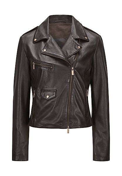 Milestone Lederjacke MSDebra Damen klassisch Zwei Wege RV schlanke Passform günstig online kaufen