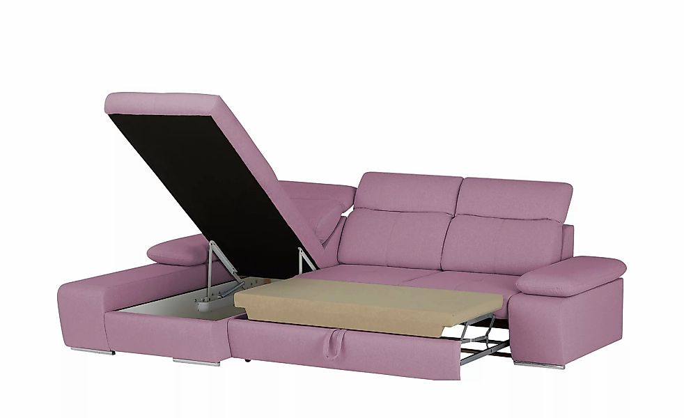 switch Ecksofa Webstoff Avilla ¦ rosa/pink ¦ Maße (cm): B: 285 H: 86 T: 187 günstig online kaufen