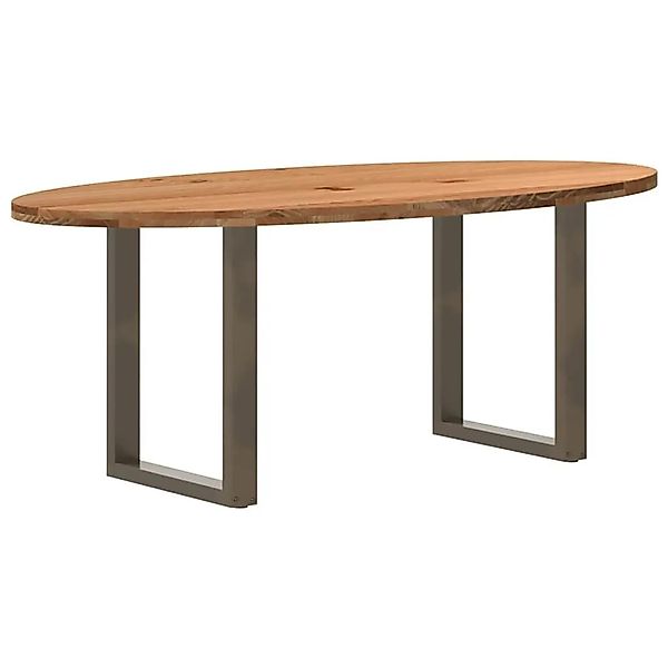 vidaXL Esstisch Hellbraun 200x100x74 cm Massivholz Eiche Oval 3305339 günstig online kaufen