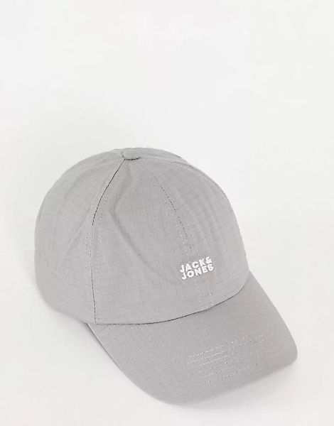 Jack & Jones – Baseballkappe mit Logo in Grau günstig online kaufen