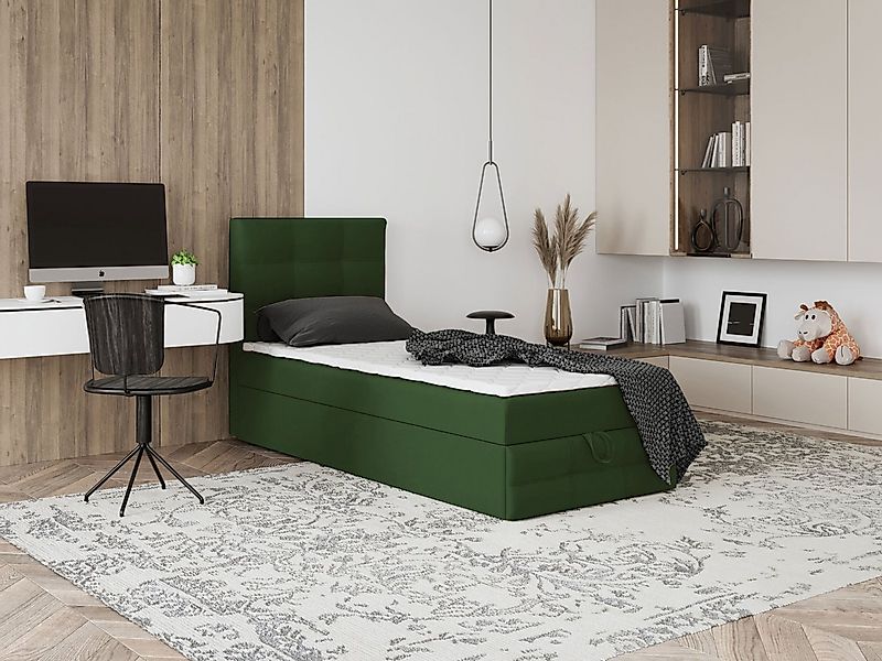 Godre Boxspringbett mit Bettkasten EWORA MINI 3 90x190 cm - Bonellfederkern günstig online kaufen