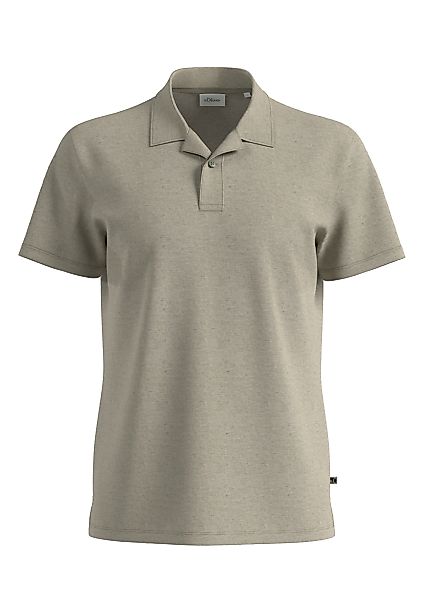 s.Oliver Poloshirt, Abgesteppter Polokragen in 1-Knopf-Form günstig online kaufen