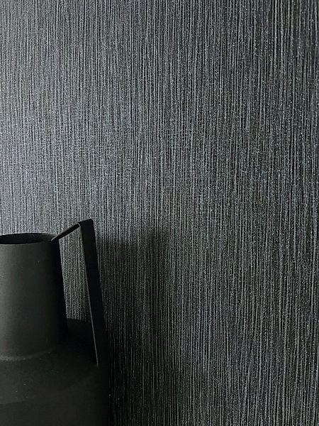 Newroom Vliestapete Tabris Black Tapete Universal Unifarbe,Struktur,Monochr günstig online kaufen