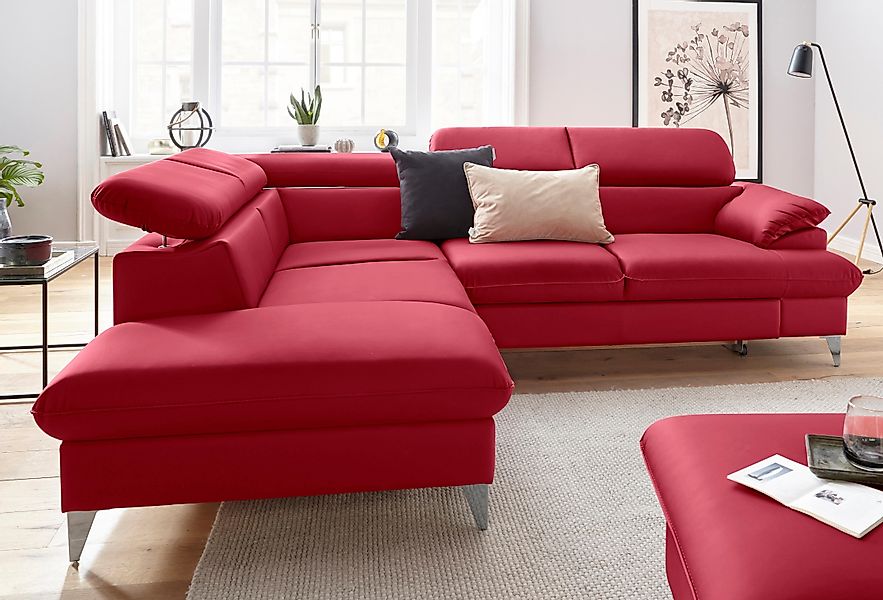 COTTA Ecksofa Caluso L-Form, mit Kopfteilverstellung, günstig online kaufen