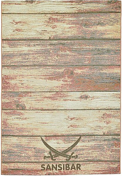 Sansibar Teppich »Rantum Beach SA-023«, rechteckig, 5 mm Höhe, Flachgewebe, günstig online kaufen