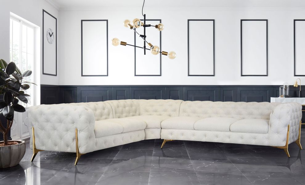 Leonique Chesterfield-Sofa "Amaury L-Form" großes Ecksofa, Chesterfield-Opt günstig online kaufen