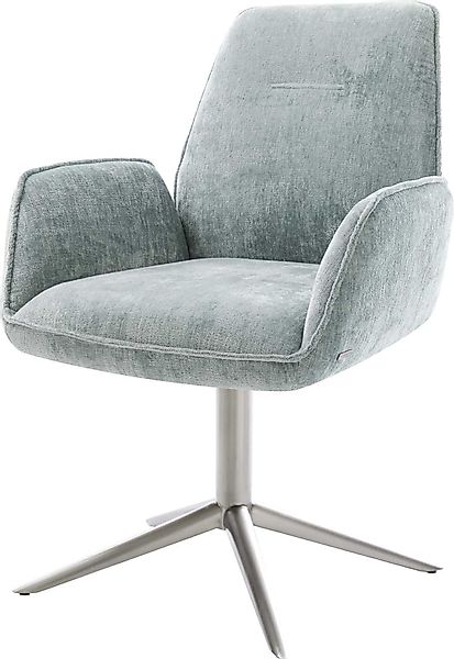 DELIFE Polsterstuhl Zoa-Flex, Fußkreuz Edelstahl Chenille günstig online kaufen